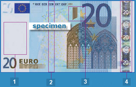 Euro bill security features