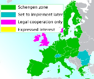 Schengen zone members